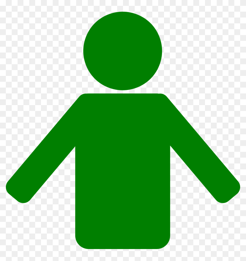 Person symbol green.