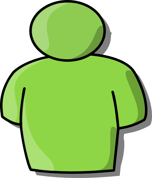 Green person clip.