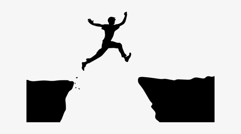 Person jumping clipart.