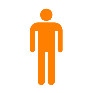 Man Silhouette Without Border Orange Clip Art at Clker