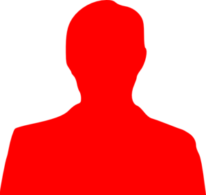 Red Person Outline clip art