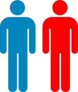 Blue And Red Person Symbol Clip Art at Clker