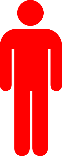 Red person symbol.