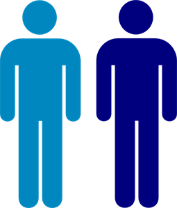 Blue person symbol.