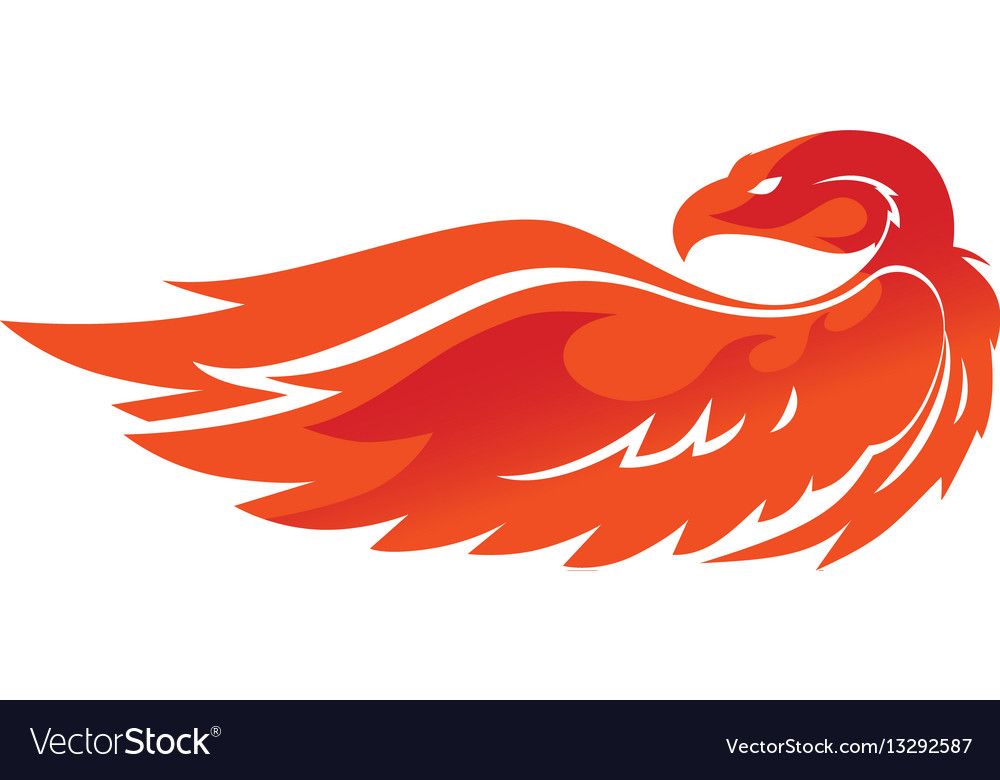Flame phoenix emblem.
