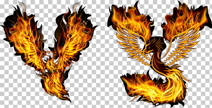 Fenghuang Flame, Phoenix flame material China Wind PNG