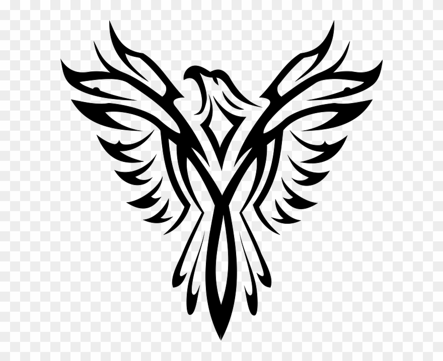 Black, Symbol, White, Eagle, Bird, Aquila, Tattoo