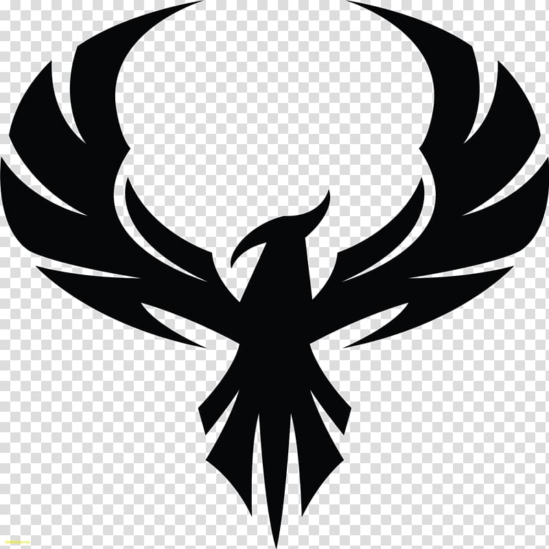 Black bird tribal logo, Phoenix , Phoenix transparent