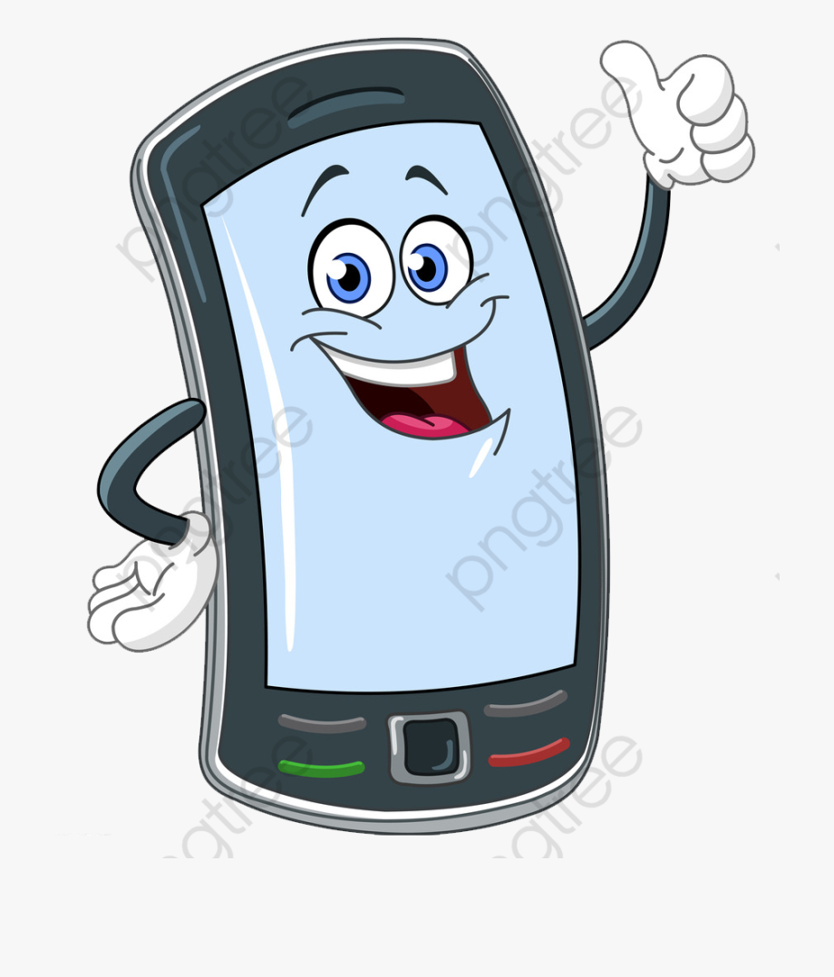 Cartoon mobile phone.