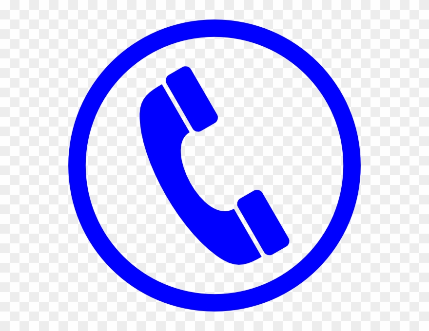 Small Phone Icon Blue Clipart