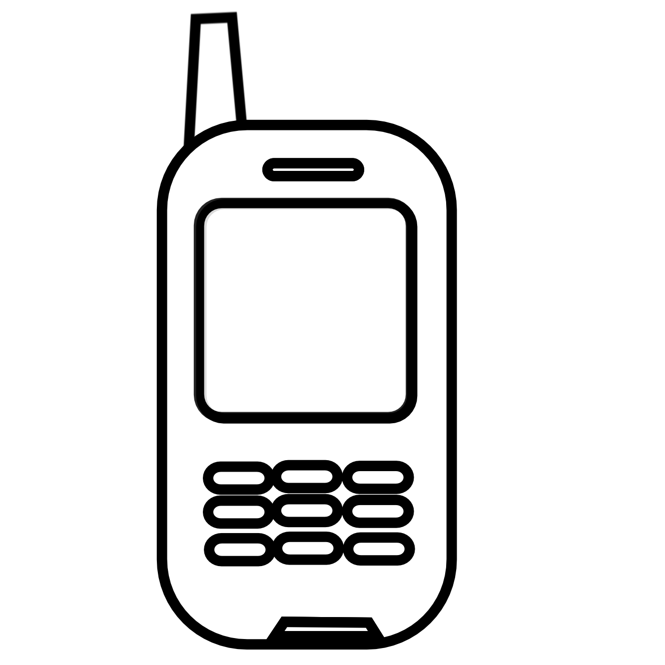 Free Phone Clipart Black And White, Download Free Clip Art