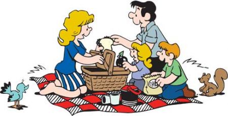 Free cartoon picnic.