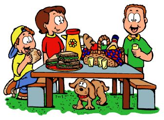 Family picnic clipart.