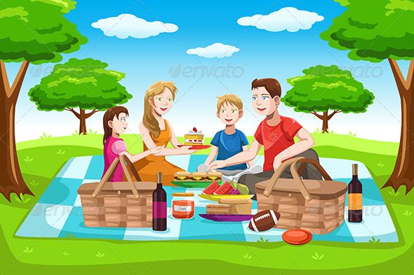 Family picnic graphicriver.