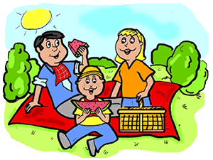 picnic clipart people