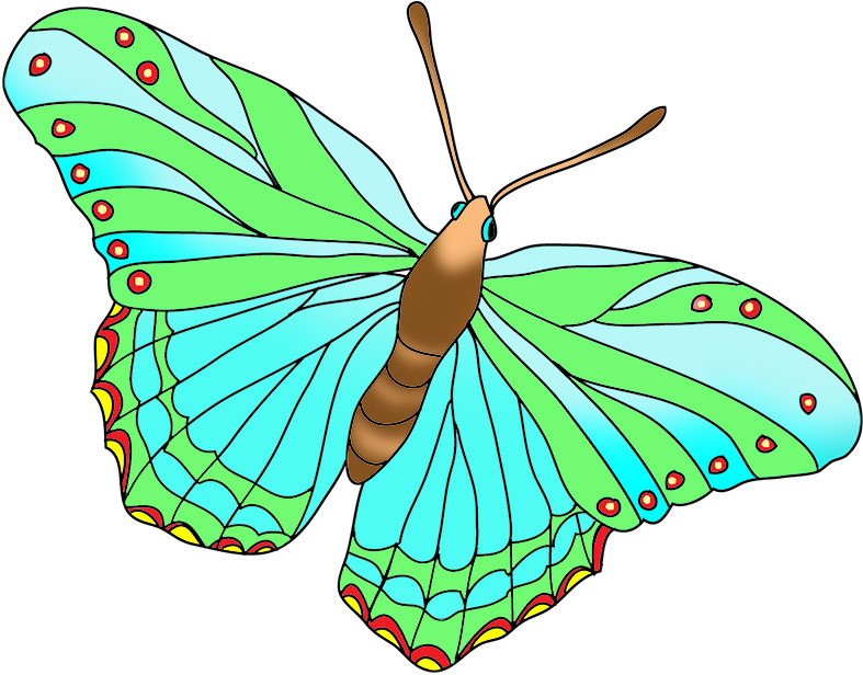 Animal butterfly cliparts.