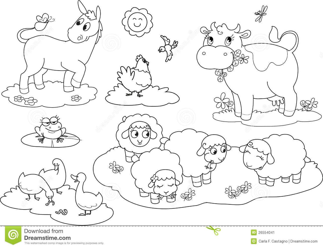 Farm Animals Pictures To Color