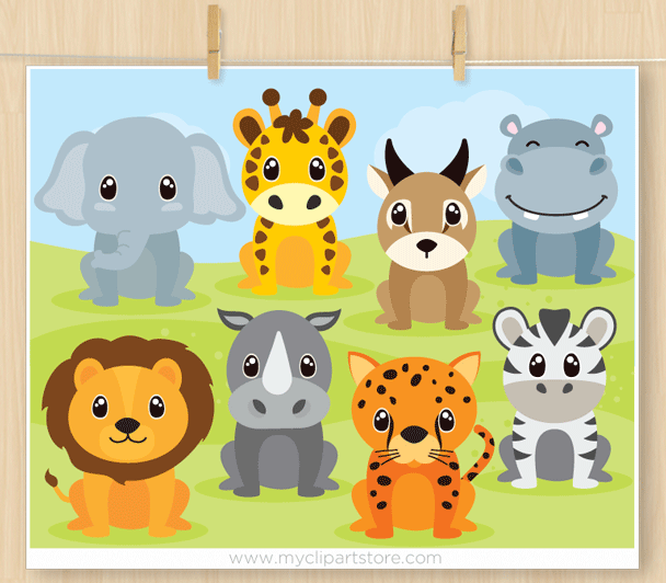 Safari Animals Clipart