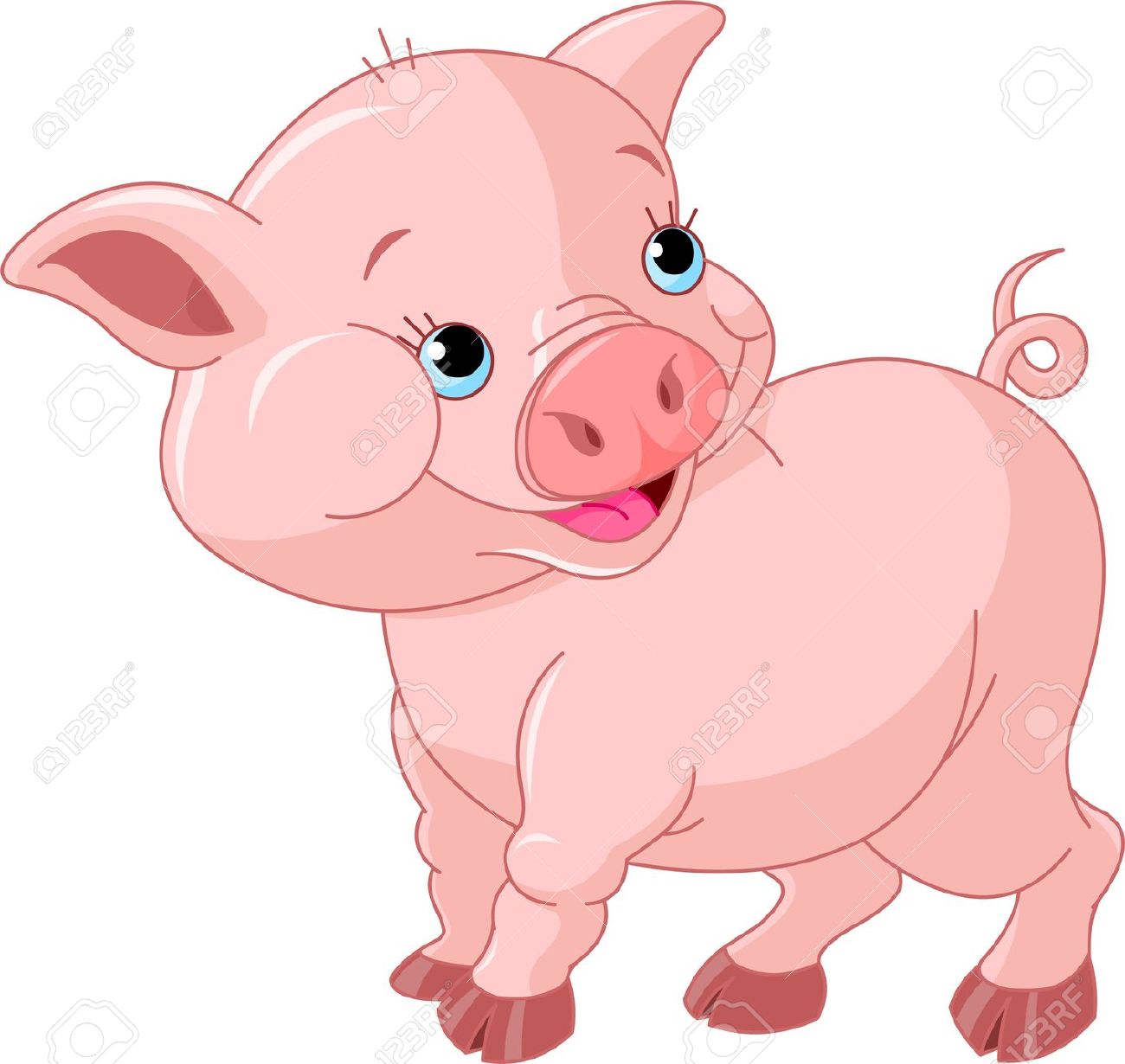 Baby pig clipart
