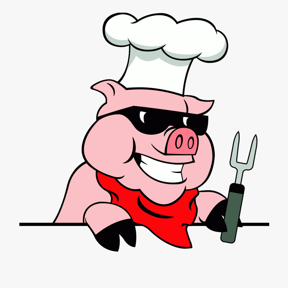 Funny BBQ Pig Clip Art