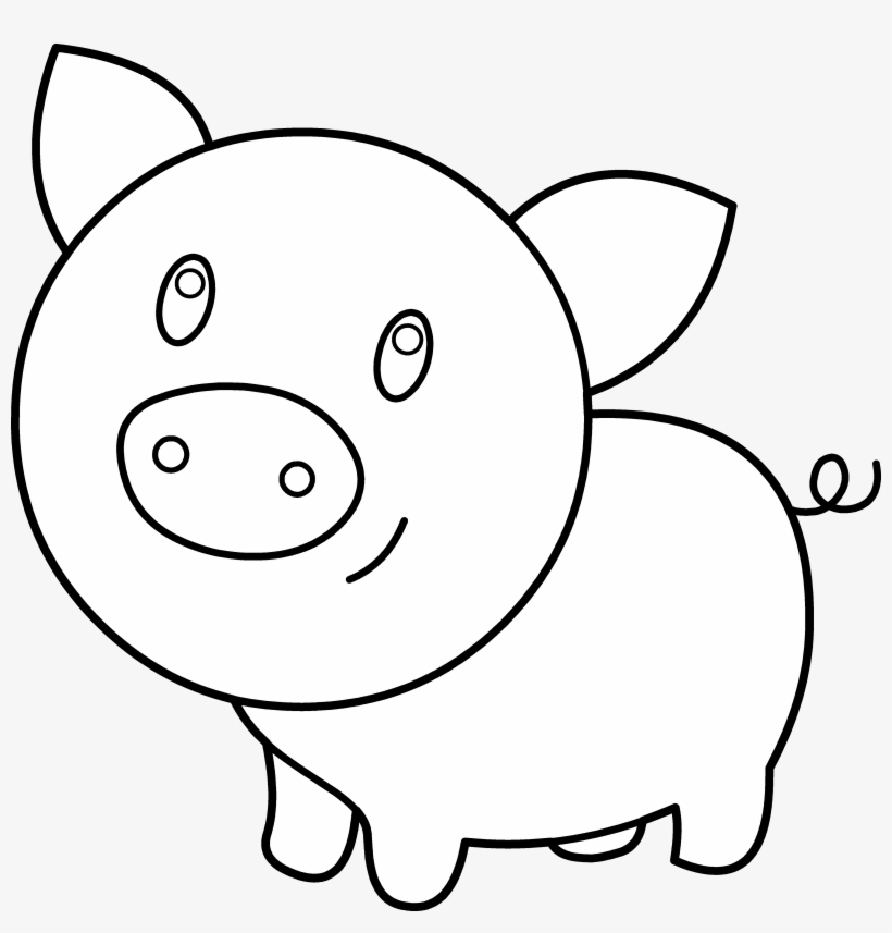 Clipart pig template.