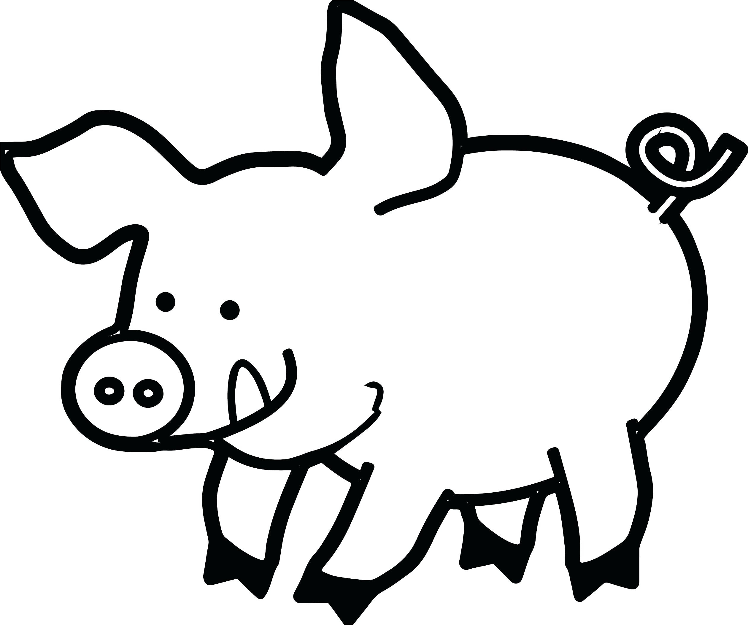 Pig face drawing.