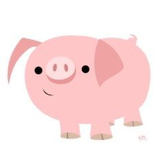 Cute Baby Pig Clipart