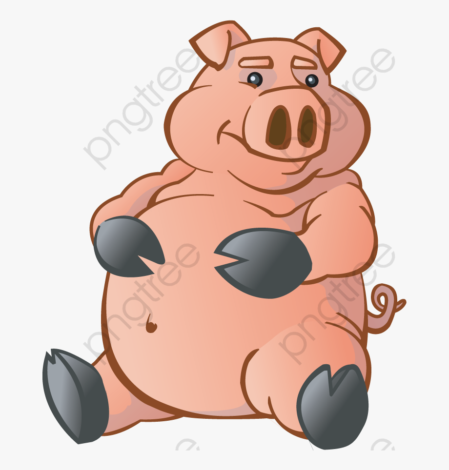 Pig clipart fat.