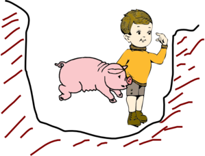 Pig Bit Kid Clip Art