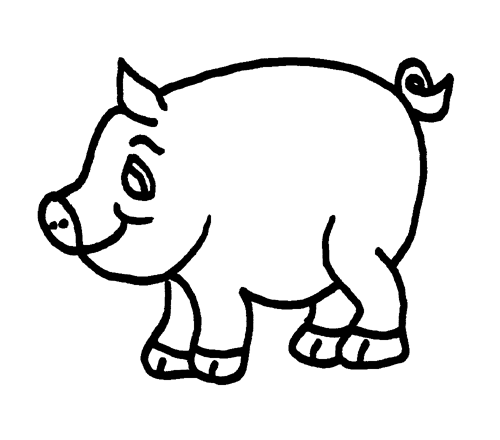 Free outline pig.