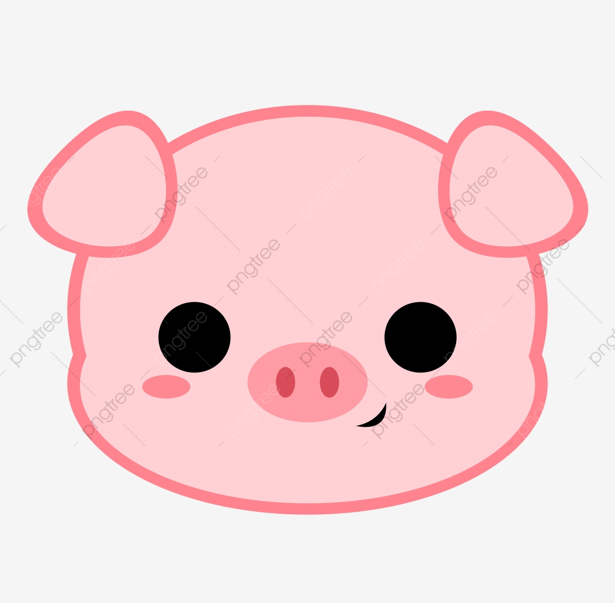 Download Free png Cartoon Pig Head, Pig, Piggy, Animal PNG
