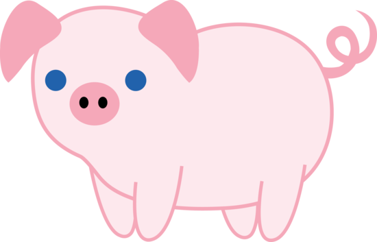 pig clipart pink