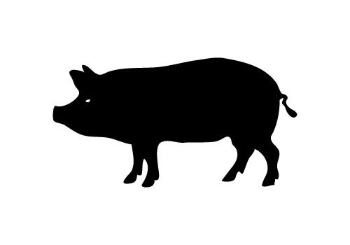 Free pig silhouette vector
