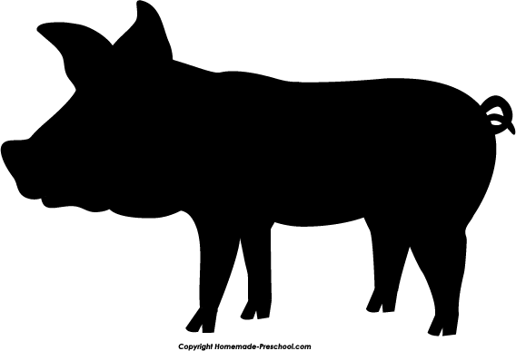 Free pig silhouette.