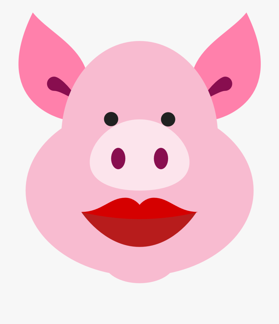 Simple pigs clipart.