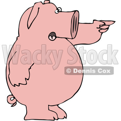 Standing pig clipart
