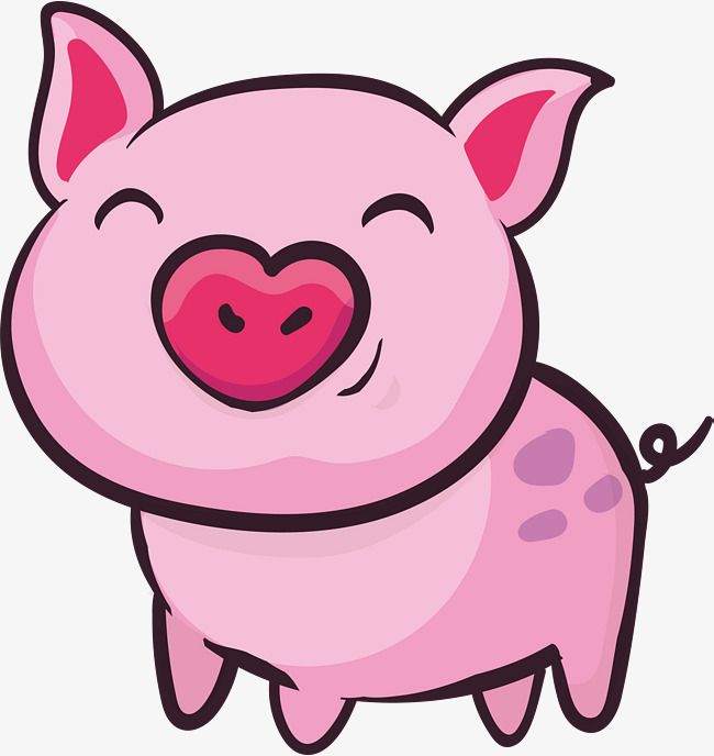 Pink Little Pig, Pig Clipart, Pig, Pink Pig PNG and Vector