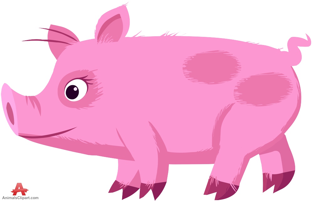 Cartoon pig clip.