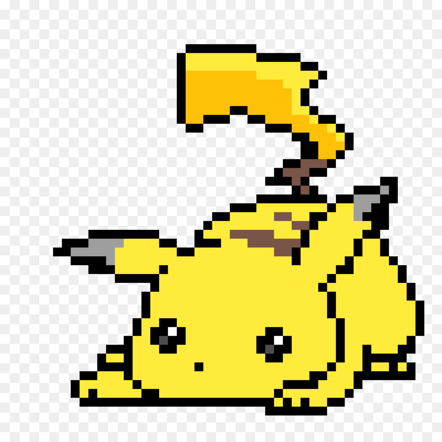 Pixel art pikachu.