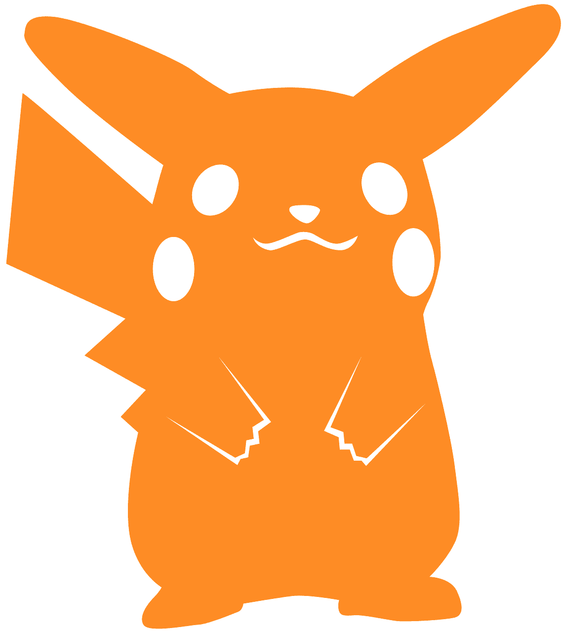 Pikachu silhouette free.