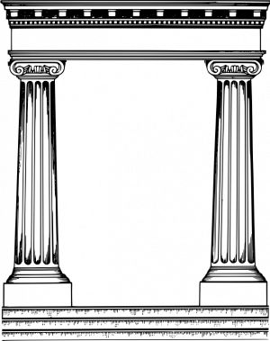 Roman pillars frame.