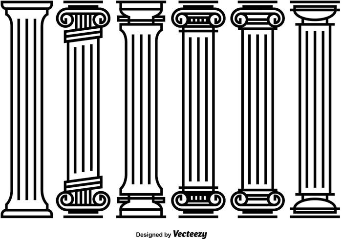 Decorative Roman Pillar Vectors