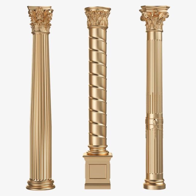 Golden Pillars, Golden, High Grade, Pillar PNG Transparent