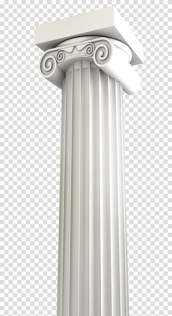 White pillar column.