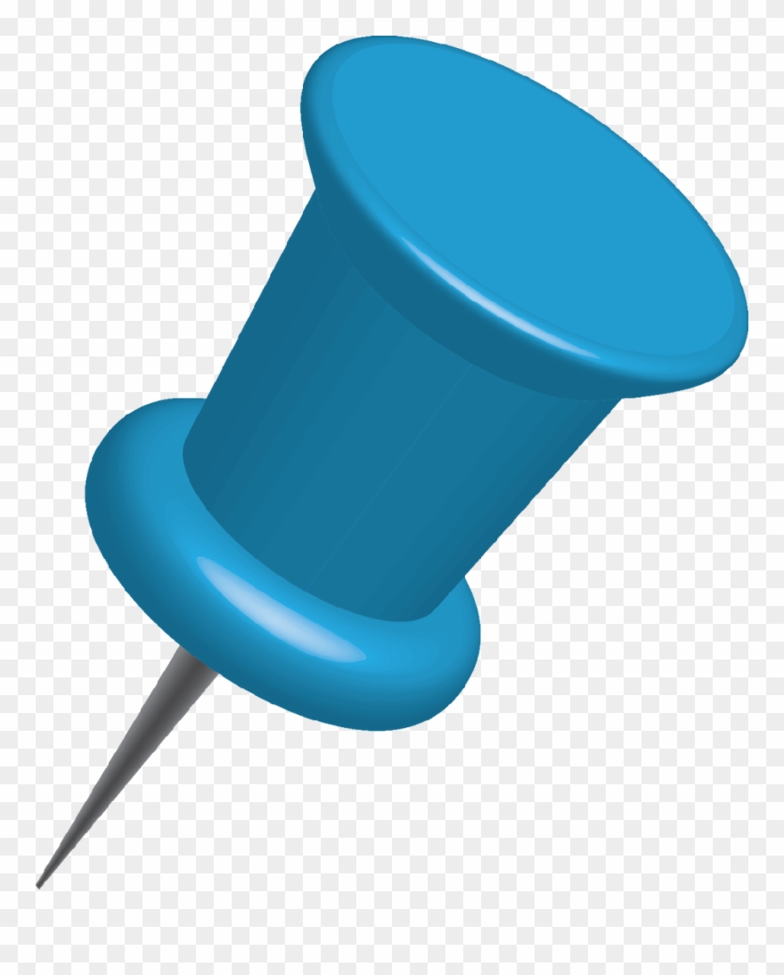 Blue Push Pin Png Clipart