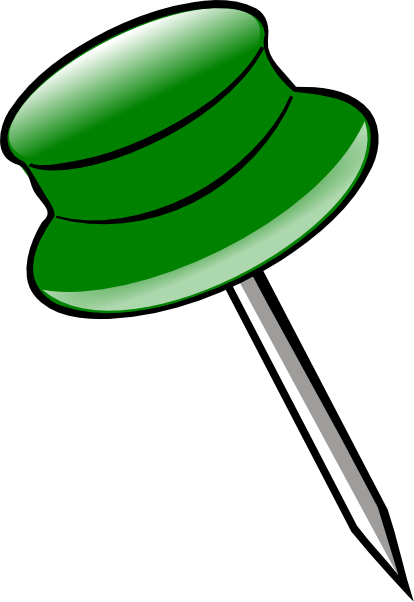 Green pin clip.