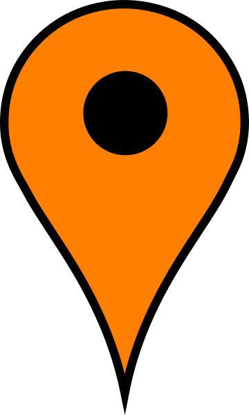 Map Pin Orange Clip Art at Clker