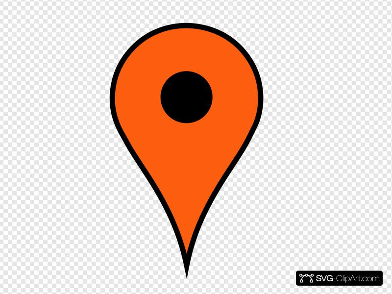Orange Pin Clip art, Icon and SVG