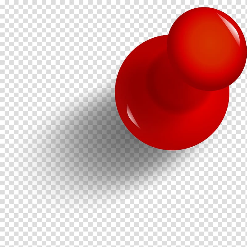 Red push pin illustration, Paper Drawing pin , Red Push Pin