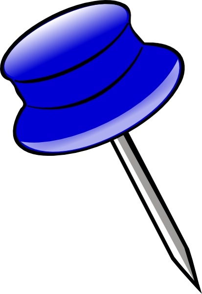 Blue pin clip.